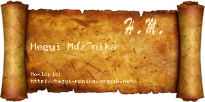 Hegyi Mónika névjegykártya